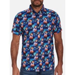 Robert Graham Men's Fryeburg Sport Shirt Short Sleeve Tailored Fit 2XL